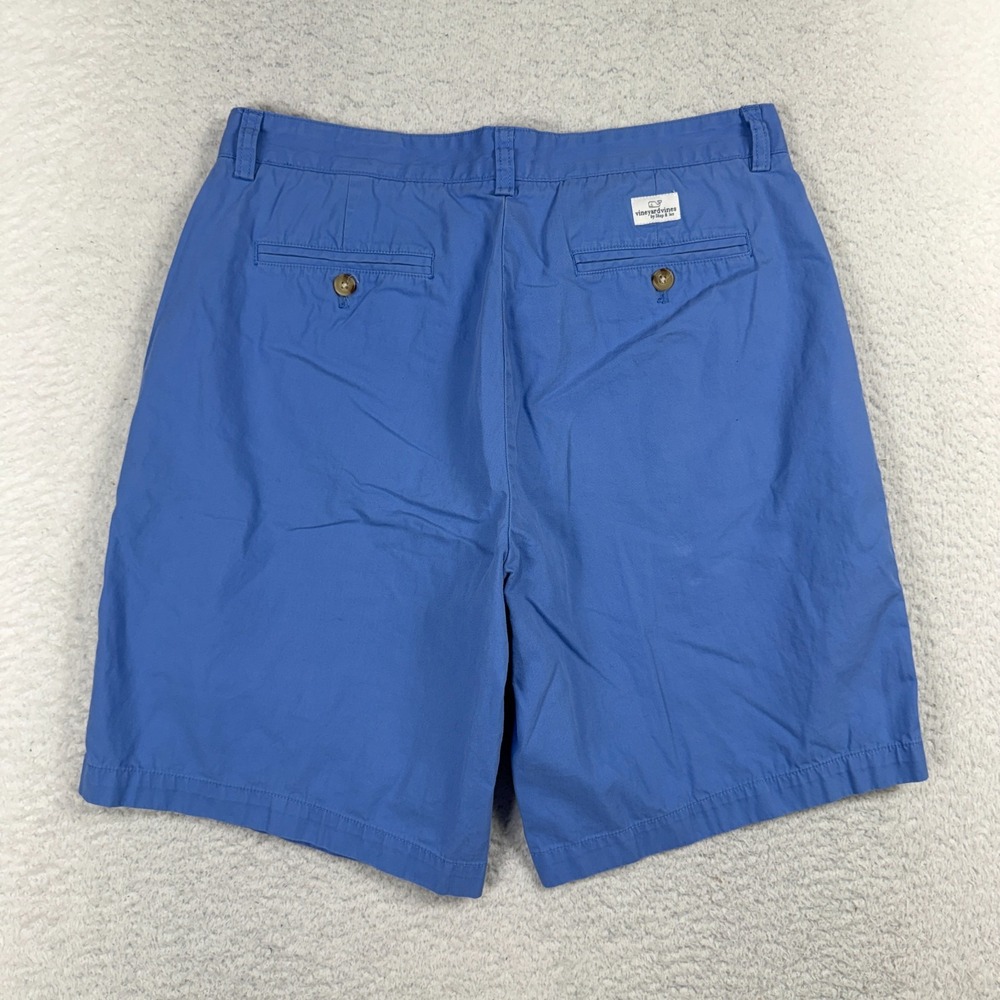 Vineyard Vines Mens Club Shorts 33 (W33) Light Blue Flat Front Golf Preppy